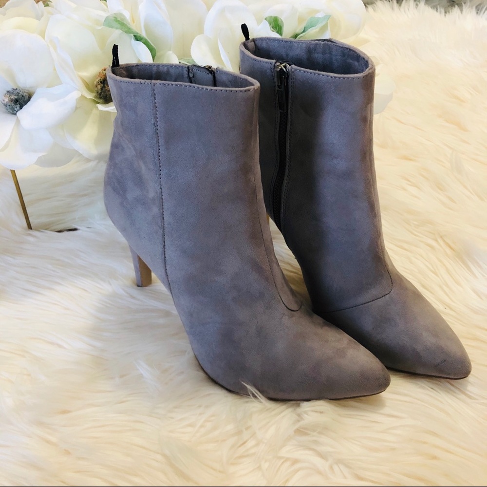 H&M gray suede booties